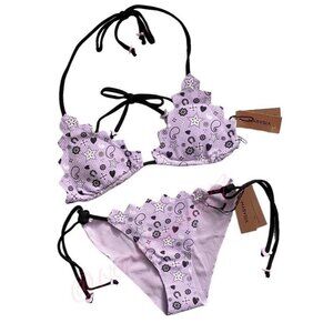 Marysia Honolulu Triangle Bikini Set in Purple XS